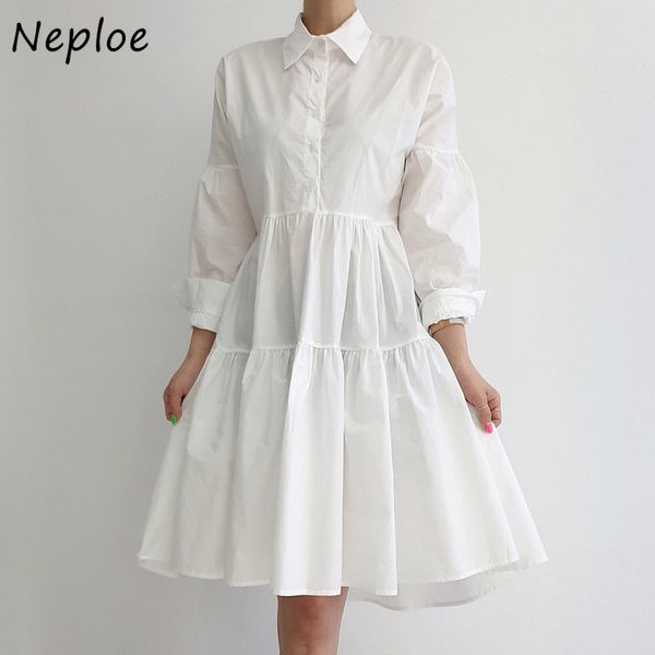 neploe turn down collar single breasted women dresses chic korean solid color dress lantern long sleeve high waist vestidos 210423, Black;gray
neploe turn down collar single breasted women dresses chic korean solid color dress lantern long sleeve high waist vestidos 210423, Black;gray