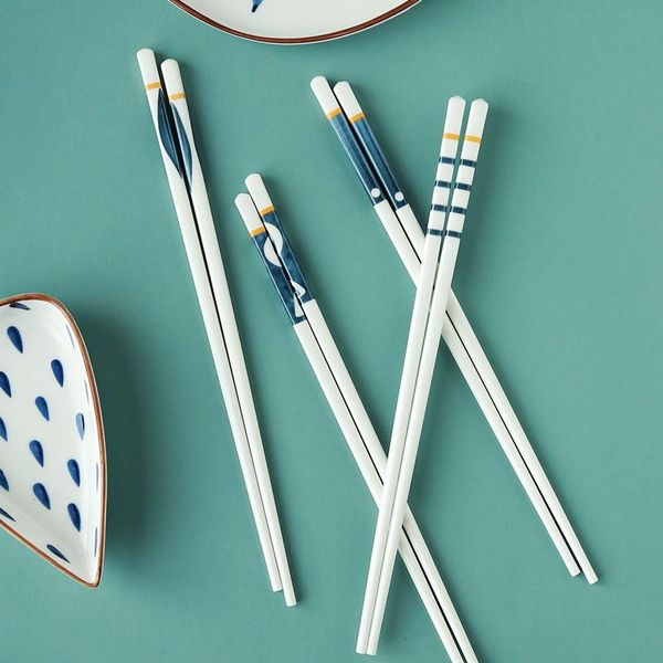 household creative japanese style high temperature bone ceramics chopsticks set 5 pairs durable kitchen tableware utensils 354
household creative japanese style high temperature bone ceramics chopsticks set 5 pairs durable kitchen tableware utensils 354