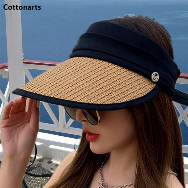 wide brim hats summer lady empty sun hat handmade straw visor caps outdoor uv protection panama for women peaked cap, Blue;gray
wide brim hats summer lady empty sun hat handmade straw visor caps outdoor uv protection panama for women peaked cap, Blue;gray