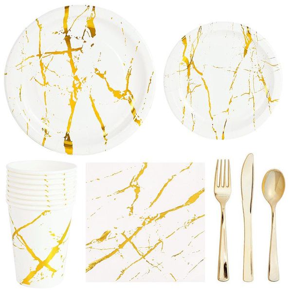 disposable dinnerware gold marbling tableware set plate napkin happy birthday party decor kids wedding supplies
disposable dinnerware gold marbling tableware set plate napkin happy birthday party decor kids wedding supplies