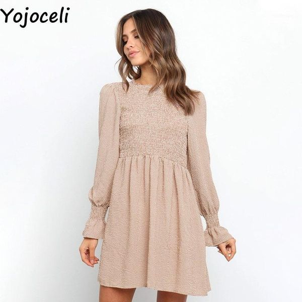 yojoceli elegant autumn plaid ruffle dress short women shirred casual daily skate vestidos dresses, Black;gray
yojoceli elegant autumn plaid ruffle dress short women shirred casual daily skate vestidos dresses, Black;gray