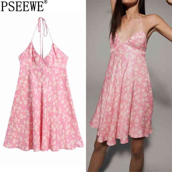 pink floral dress woman halter mini women strappy backless short summer es ladies beach es 210519, Black;gray
pink floral dress woman halter mini women strappy backless short summer es ladies beach es 210519, Black;gray