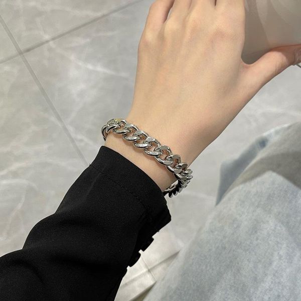 link, chain boho thick silver color charm bracelets bangles 2021 fashion jewelry punk cuban for women gifts, Black
link, chain boho thick silver color charm bracelets bangles 2021 fashion jewelry punk cuban for women gifts, Black