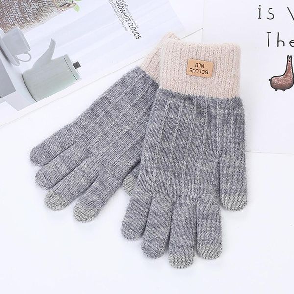 five fingers gloves plus velvet thicken outdoor knitting wool windproof touchscreen men women handschoenen winter guantes gym, Blue;gray
five fingers gloves plus velvet thicken outdoor knitting wool windproof touchscreen men women handschoenen winter guantes gym, Blue;gray
