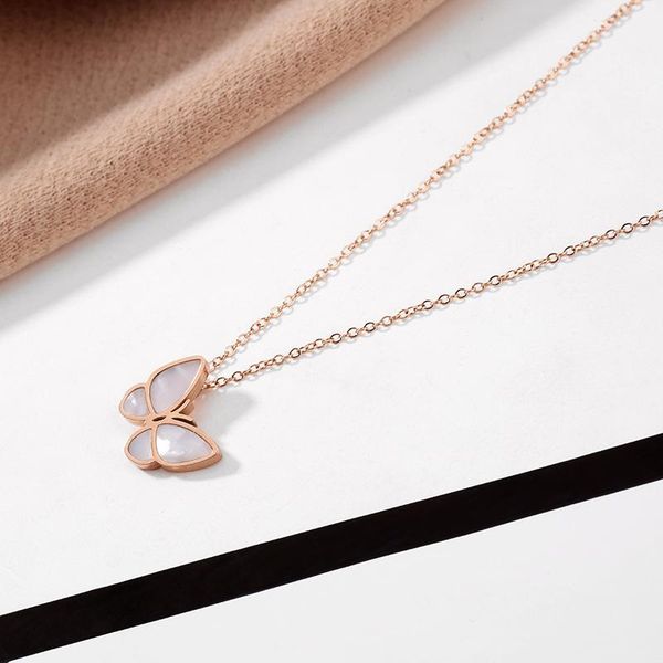chains fashion 18k rose gold white shell butterfly necklace female simple titanium steel non-fading clavicle chain 1 style, Silver
chains fashion 18k rose gold white shell butterfly necklace female simple titanium steel non-fading clavicle chain 1 style, Silver