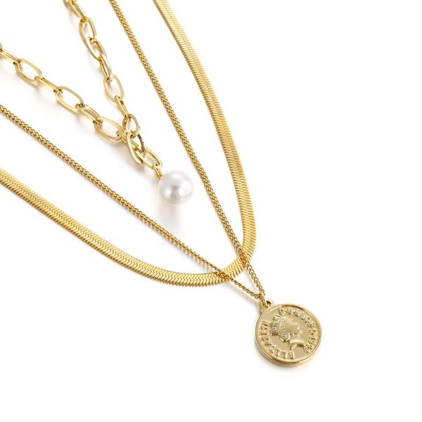 pendant necklaces vintage baroque double layer pearl lock snake chains necklace 2021 coin love for women punk jewelry, Silver
pendant necklaces vintage baroque double layer pearl lock snake chains necklace 2021 coin love for women punk jewelry, Silver