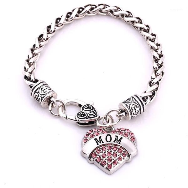 charm bracelets mother's day gift for mom bracelet engraved jewelry crystal adorned heart shaped pendant lobster claw1, Golden;silver
charm bracelets mother's day gift for mom bracelet engraved jewelry crystal adorned heart shaped pendant lobster claw1, Golden;silver