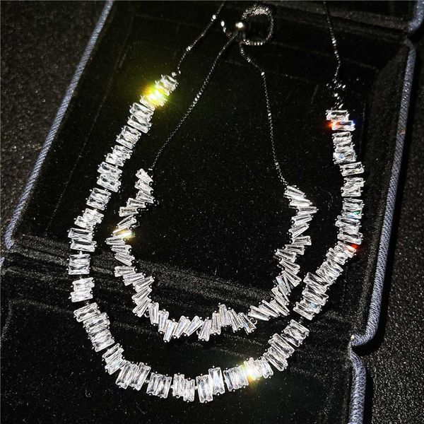 earrings & necklace luxury crystal geometry bracelet for women jewelry shiny gold black chain choker lady accessories female gift, Silver
earrings & necklace luxury crystal geometry bracelet for women jewelry shiny gold black chain choker lady accessories female gift, Silver