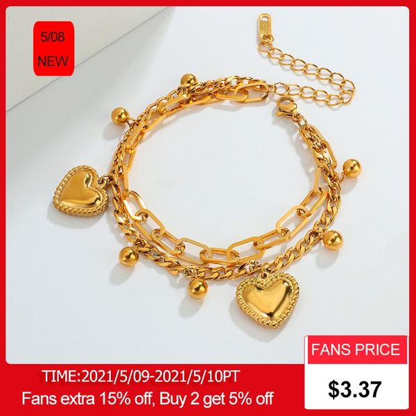 amorcome minimalist double-layer thick chain bracelet heart pendant metal beads charm bracelets couple jewelry female bijoux link,, Black
amorcome minimalist double-layer thick chain bracelet heart pendant metal beads charm bracelets couple jewelry female bijoux link,, Black