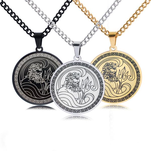 pendant necklaces vintage ancient greek posedon necklace for men jewelry stainless steel mythology, Silver
pendant necklaces vintage ancient greek posedon necklace for men jewelry stainless steel mythology, Silver