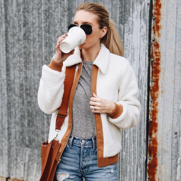 women's jackets fleece women coat autumn warm cotton casual veste femme zip white jacket fashion spliced outerwear adr134, Black;brown
women's jackets fleece women coat autumn warm cotton casual veste femme zip white jacket fashion spliced outerwear adr134, Black;brown