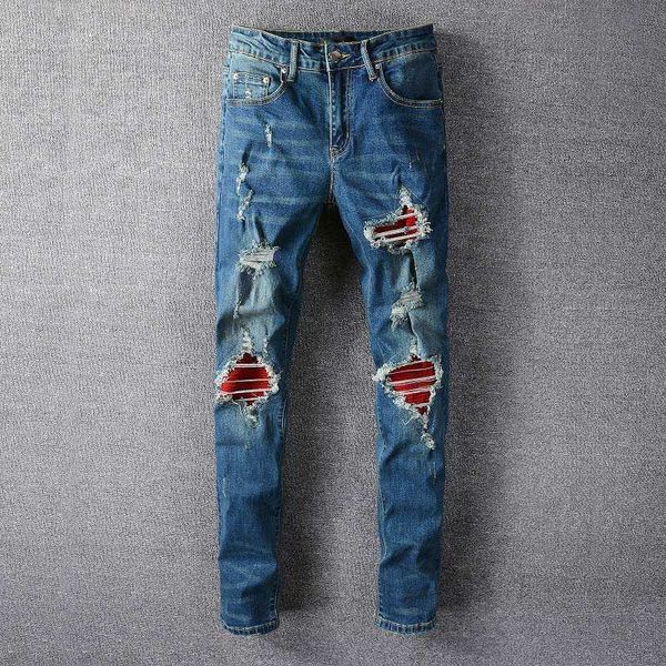 21ss selling mens designer jeans distressed ripped slim fit motorcycle biker denim for men s fashion mans black pants, Blue
21ss selling mens designer jeans distressed ripped slim fit motorcycle biker denim for men s fashion mans black pants, Blue