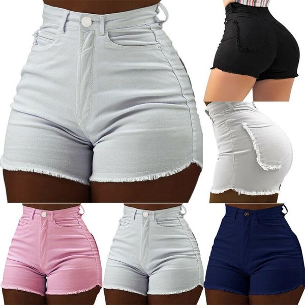 high waist jeans shorts womens casual denim white solid burrs skinny women pants beach summer 2021 women's, Blue
high waist jeans shorts womens casual denim white solid burrs skinny women pants beach summer 2021 women's, Blue