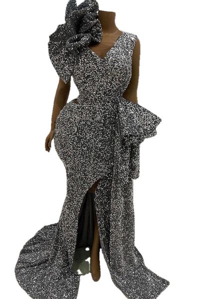 2022 plus size arabic aso ebi silver mermaid stylish prom dresses sequined high split evening formal party second reception bridesmaid gowns, Black
2022 plus size arabic aso ebi silver mermaid stylish prom dresses sequined high split evening formal party second reception bridesmaid gowns, Black