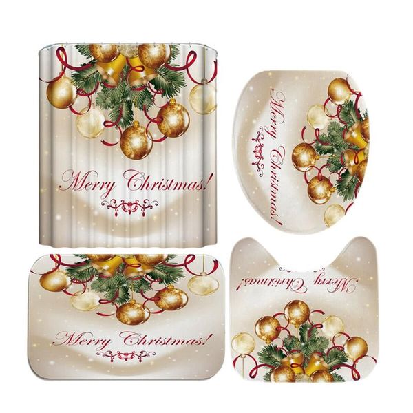 shower curtains 4pcs modern bathroom christmas curtain mat set toilet cover bath 
shower curtains 4pcs modern bathroom christmas curtain mat set toilet cover bath