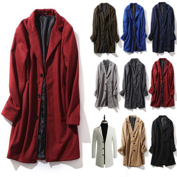 men's trench coats formal men long coat jacket warm winter button cardigan casual overcoat outwear windproof outwears, Tan;black
men's trench coats formal men long coat jacket warm winter button cardigan casual overcoat outwear windproof outwears, Tan;black