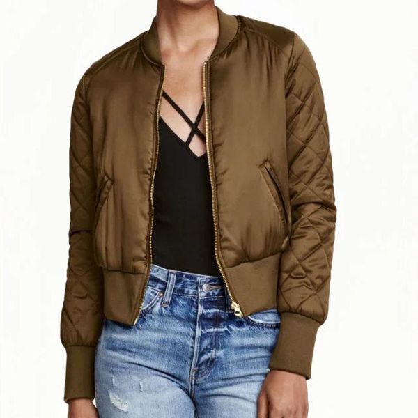 women's jackets ruique ladies bomber jacket flying autumn winter stand collar basic outwear coat long sleeve geometric solid color slim, Black;brown
women's jackets ruique ladies bomber jacket flying autumn winter stand collar basic outwear coat long sleeve geometric solid color slim, Black;brown