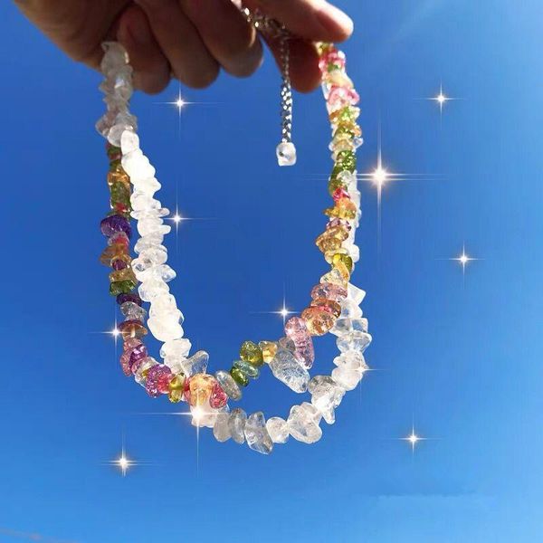 chokers korean irregular geometric transparent colorful acrylic clear natural stones choker necklace for women jewelry, Golden;silver
chokers korean irregular geometric transparent colorful acrylic clear natural stones choker necklace for women jewelry, Golden;silver