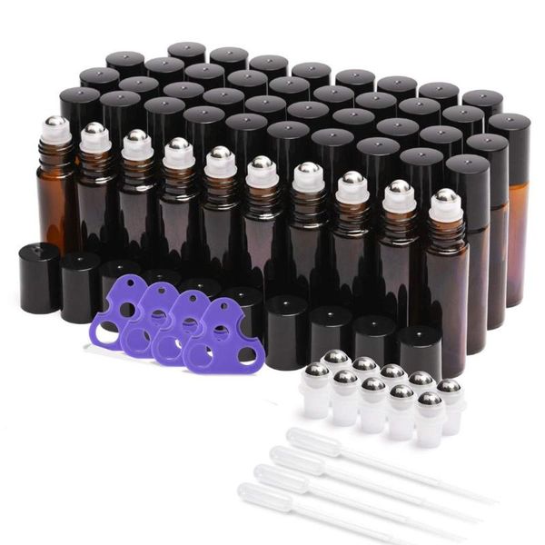 storage bottles & jars 48pack 10ml amber essential oil roller bottle glass empy roll on containers with metal balls for perfume lip
storage bottles & jars 48pack 10ml amber essential oil roller bottle glass empy roll on containers with metal balls for perfume lip