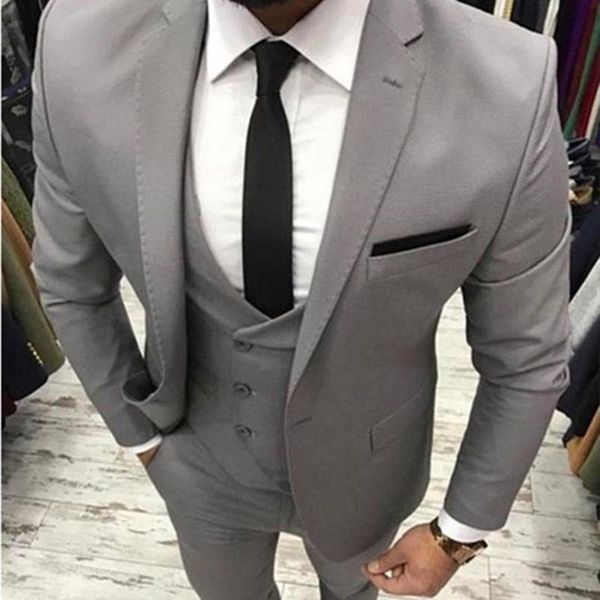 men's suits & blazers 2021 latest tailor made leisure style grey notch lapel men slim fit groom tuxedo for wedding dress business party, White;black
men's suits & blazers 2021 latest tailor made leisure style grey notch lapel men slim fit groom tuxedo for wedding dress business party, White;black