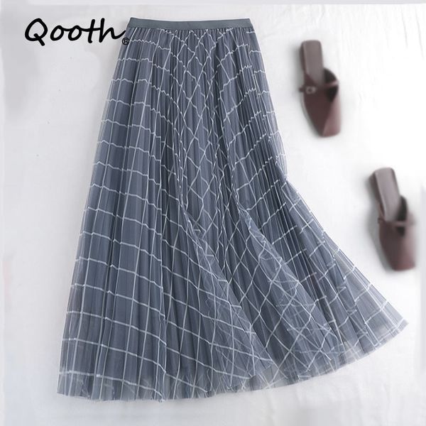 qooth plaid printed mesh skirt spring summer mid-length gauze pleated a-line fairy style all-match high waist qt578 210609, Black
qooth plaid printed mesh skirt spring summer mid-length gauze pleated a-line fairy style all-match high waist qt578 210609, Black