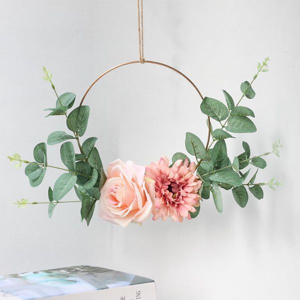 decorative flowers & wreaths 20cm iron rope gold metal ring portable garland wedding bride wreath handmade wall hanging decoration
decorative flowers & wreaths 20cm iron rope gold metal ring portable garland wedding bride wreath handmade wall hanging decoration