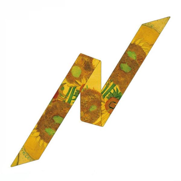 scarves 2021 sunflower oil print ribbon women silk scarf fashion headband long neckerchief bag accessories, Blue;gray
scarves 2021 sunflower oil print ribbon women silk scarf fashion headband long neckerchief bag accessories, Blue;gray