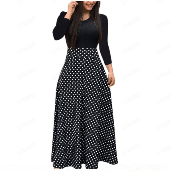 eivb big red flower polka dot print sleeveless color matching long sleeve large plus size dresses loose women's dress 
eivb big red flower polka dot print sleeveless color matching long sleeve large plus size dresses loose women's dress