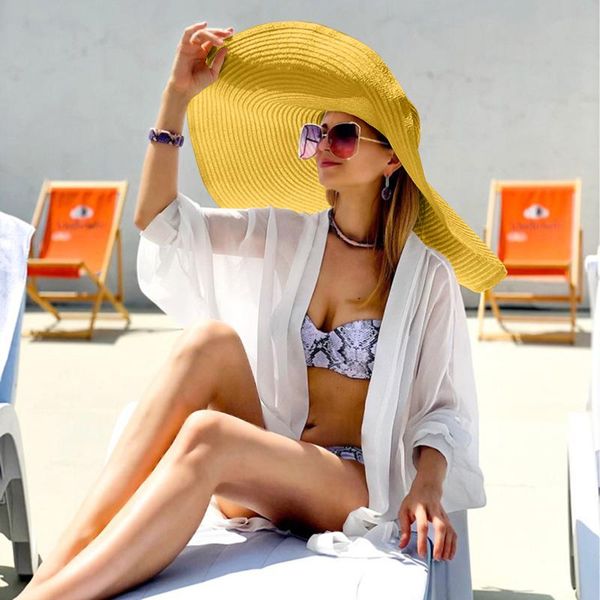 wide brim hats fashion large sun hat beach anti-uv protection cap outdoor for female uv 2021, Blue;gray
wide brim hats fashion large sun hat beach anti-uv protection cap outdoor for female uv 2021, Blue;gray