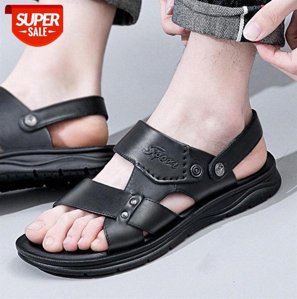 men's sandals leather non-slip middle casual old slippers dual-use beach shoes men #ri2a, Black
men's sandals leather non-slip middle casual old slippers dual-use beach shoes men #ri2a, Black