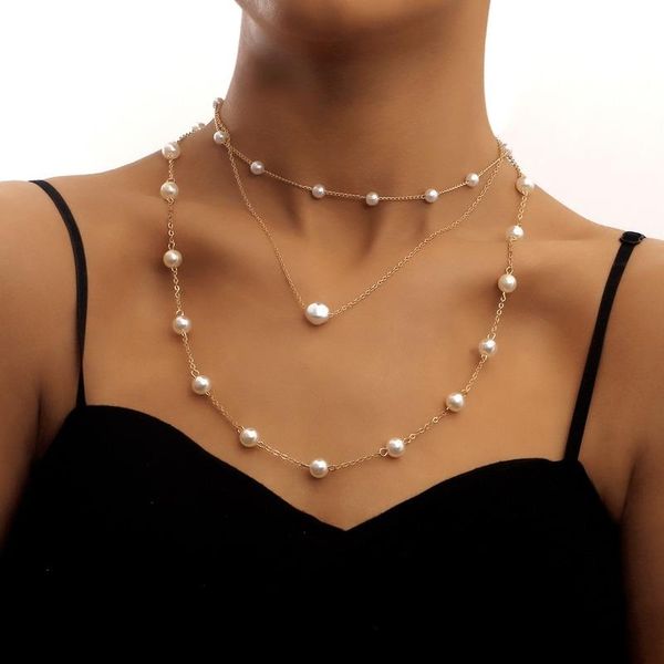 chokers 2021 fahsion pearl necklaces for women chains choker statement necklace kpop korean jewelry luxury party accessories gift, Golden;silver
chokers 2021 fahsion pearl necklaces for women chains choker statement necklace kpop korean jewelry luxury party accessories gift, Golden;silver