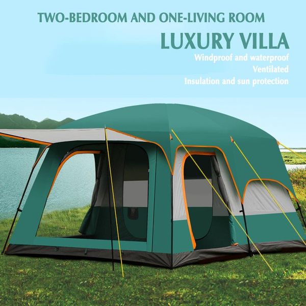 tents and shelters outdoor tent two-bedroom one-living room 8 person camping thickened rainproof portable double layer pavilion
tents and shelters outdoor tent two-bedroom one-living room 8 person camping thickened rainproof portable double layer pavilion