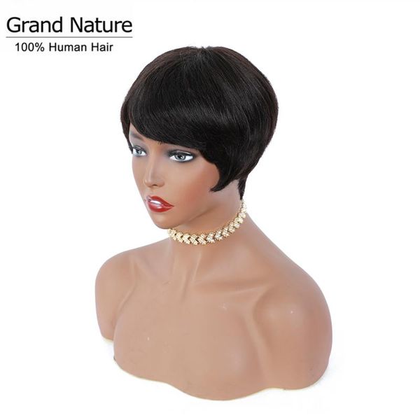 lace wigs perruque carré court cheveux humain short wig for black women pixie machine made side part remy silk base mono top, Black;brown
lace wigs perruque carré court cheveux humain short wig for black women pixie machine made side part remy silk base mono top, Black;brown