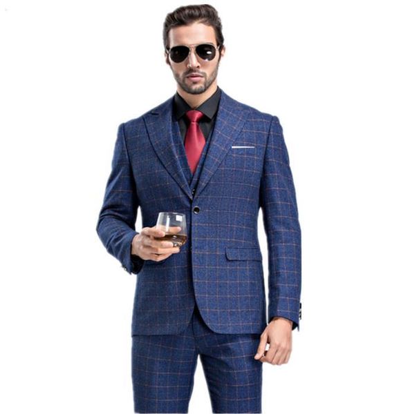men's suits & blazers (jacket+vest+pants) 2021 fashion wool suit men leisure single button trousers, White;black
men's suits & blazers (jacket+vest+pants) 2021 fashion wool suit men leisure single button trousers, White;black