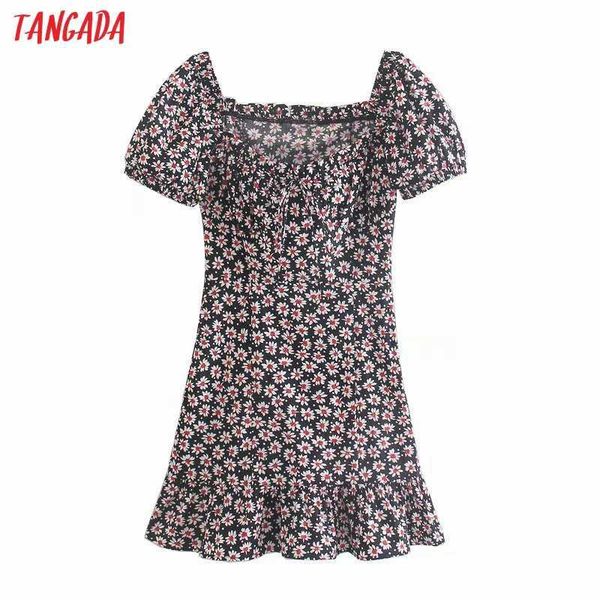 tangada summer women flowers print french style square collar dress puff short sleeve ladies sundress 3h476 210609, Black;gray
tangada summer women flowers print french style square collar dress puff short sleeve ladies sundress 3h476 210609, Black;gray