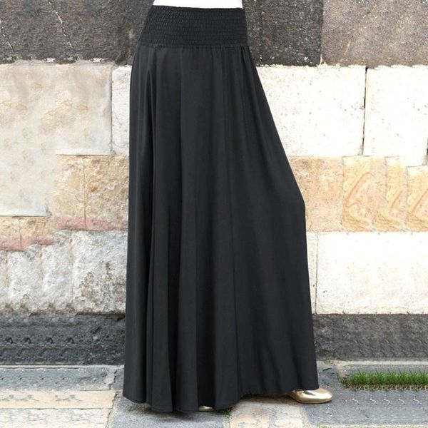 skirts women vintage skirt fashion elastic waist solid pleated a-line loose long elegant high female, Black
skirts women vintage skirt fashion elastic waist solid pleated a-line loose long elegant high female, Black