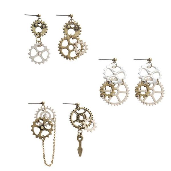 dangle & chandelier antique silver and bronze gears asymmetric steampunk post earrings
dangle & chandelier antique silver and bronze gears asymmetric steampunk post earrings