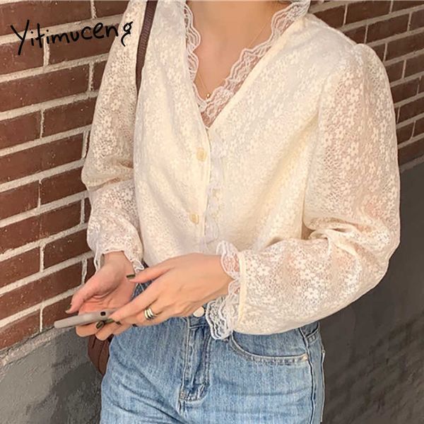 yitimuceng blouse woman oversized lace hook flower fashion long sleeve button up shirt solid apricot spring summer 210601, White
yitimuceng blouse woman oversized lace hook flower fashion long sleeve button up shirt solid apricot spring summer 210601, White