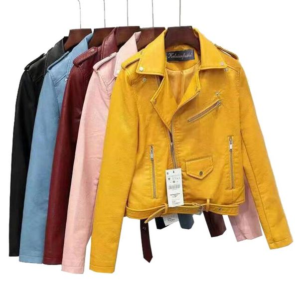 slim leather jackets lady short outerwear fashion plus size casual pu jacket women motorcycle clothing spring autumn coat women's & fau, Black
slim leather jackets lady short outerwear fashion plus size casual pu jacket women motorcycle clothing spring autumn coat women's & fau, Black