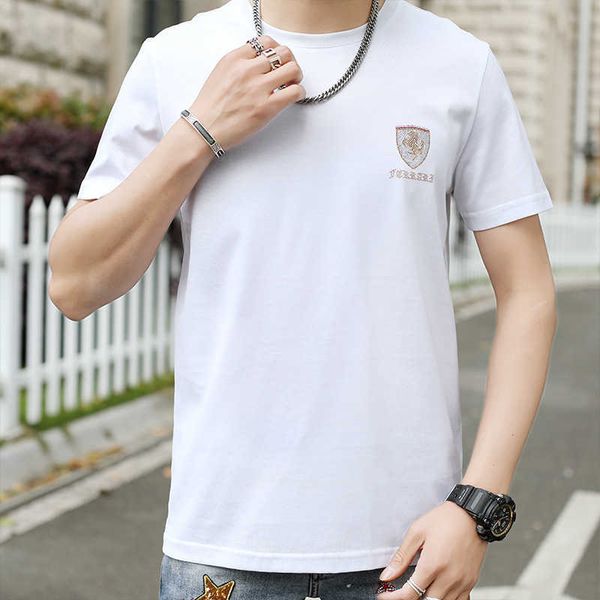 summer 2021 short sleeve t-shirt men's trend round neck t-shirt european original factory, White;black
summer 2021 short sleeve t-shirt men's trend round neck t-shirt european original factory, White;black