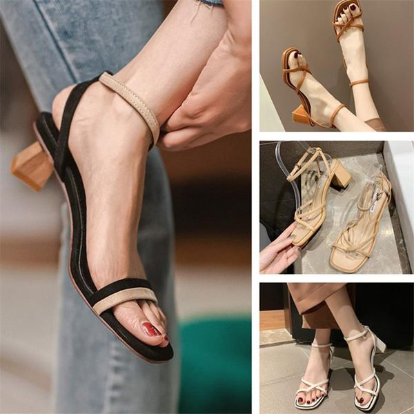 sandals french word retro women's wood grain profiled heel open-toed summer wear fashion all-match mid-heel square toe, Black
sandals french word retro women's wood grain profiled heel open-toed summer wear fashion all-match mid-heel square toe, Black