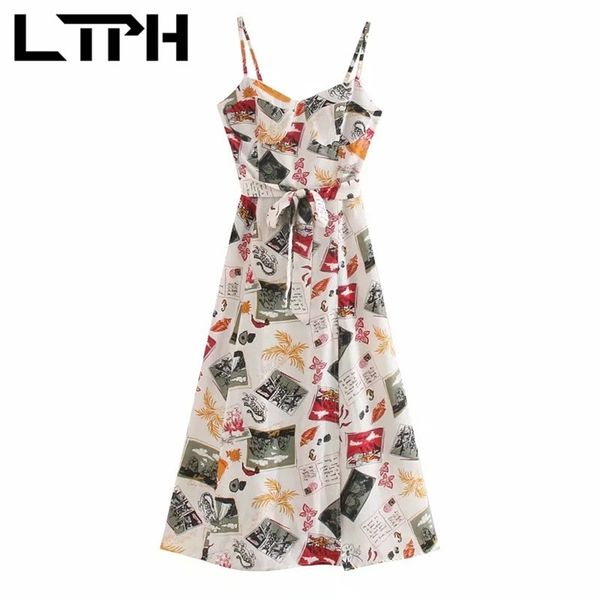 ltph fashion sleeveless camisole dress women linen print high waist bow sashes bandage mid-length split dresses summer 210423, Black;red
ltph fashion sleeveless camisole dress women linen print high waist bow sashes bandage mid-length split dresses summer 210423, Black;red