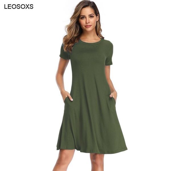 casual dresses 2021 summer women's solid round neck short sleeve mini dress loose simple style pocket a-line, Black;gray
casual dresses 2021 summer women's solid round neck short sleeve mini dress loose simple style pocket a-line, Black;gray