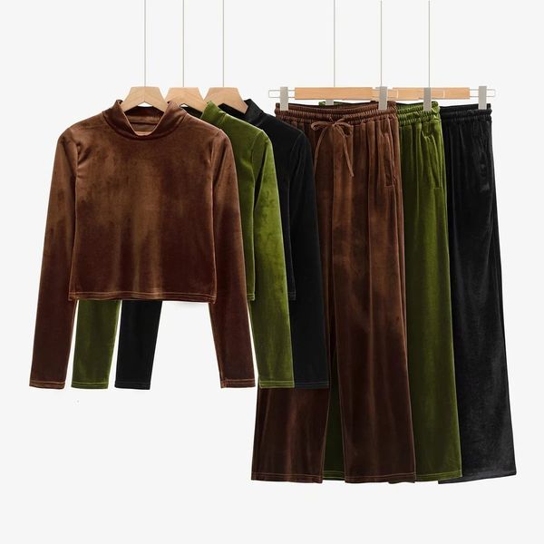 women's hoodies & sweatshirts half a turtle neck long sleeve t-shirt midriff render unlined upper garment + pants veet suit female rey7, Black
women's hoodies & sweatshirts half a turtle neck long sleeve t-shirt midriff render unlined upper garment + pants veet suit female rey7, Black