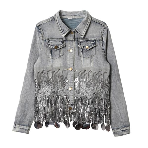 women's jackets perhaps u women denim jacket turn down collar long sleeve sequined tassel button short c0535, Black;brown
women's jackets perhaps u women denim jacket turn down collar long sleeve sequined tassel button short c0535, Black;brown