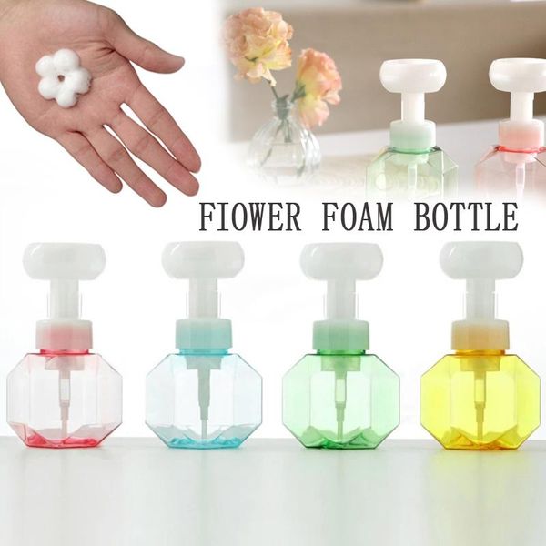 liquid soap dispenser bottle foaming lotions refillable flower pump head shampoo cosmetic empty 300ml 
liquid soap dispenser bottle foaming lotions refillable flower pump head shampoo cosmetic empty 300ml