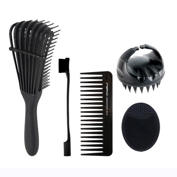 hair brushes 5pcs/set personal styling & cleaning brush grooming suit massage detangle tools set for long thick thin 1585, Silver
hair brushes 5pcs/set personal styling & cleaning brush grooming suit massage detangle tools set for long thick thin 1585, Silver
