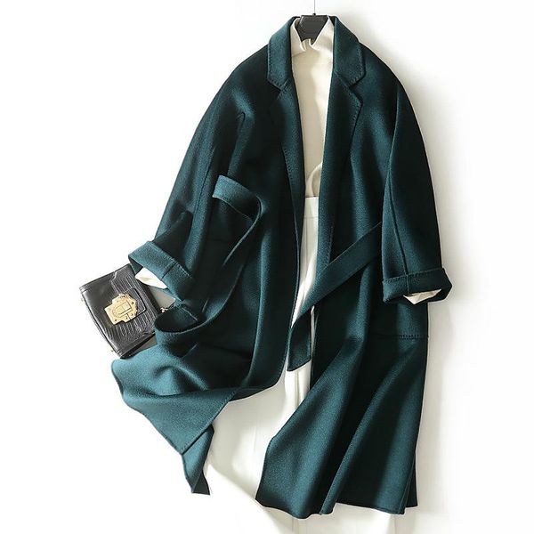 women's wool & blends korean single pick quality water ripple high count worsted all australian m family bathrobe double-sided tweed co, Black
women's wool & blends korean single pick quality water ripple high count worsted all australian m family bathrobe double-sided tweed co, Black
