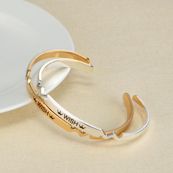 bangle 2021 silver gold color copper engraved wish positive inspirational quote mantra for women, Black
bangle 2021 silver gold color copper engraved wish positive inspirational quote mantra for women, Black