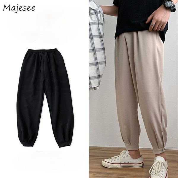 men casual pants loose solid simple bundle feet drawstring vintage harem ankle-length trousers daily spring student ulzzang chic men's, Black
men casual pants loose solid simple bundle feet drawstring vintage harem ankle-length trousers daily spring student ulzzang chic men's, Black